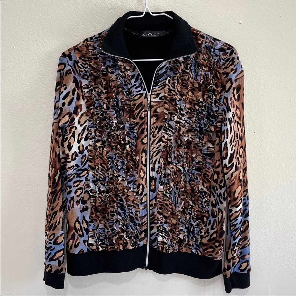 Women's lightweight Jacket Leopard Print Size 2